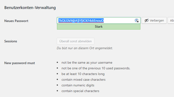 Oracle Password Special Characters