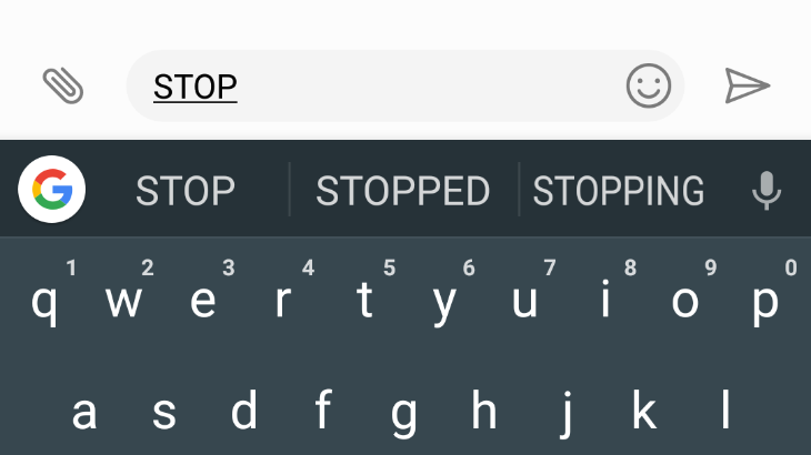 STOP SMS screenshot (Android)