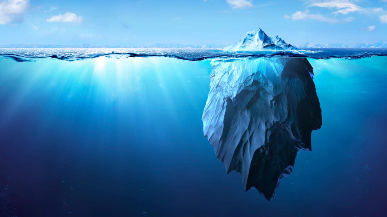 Iceberg,-,Underwater,Risk,-,Global,Warming,Concept,-,3d