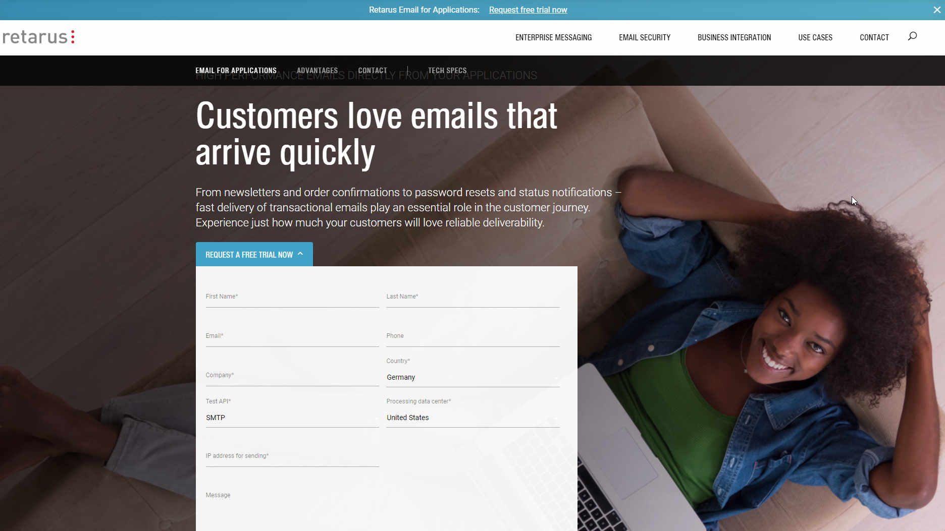 Email from applications: Try out Transactional Email free of charge